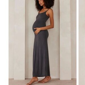 Bumpsuit Gray Maternity Maxi Dress